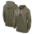 Arizona Cardinals Nike Women's Salute To Service Performance Pullover Hoodie - Olive