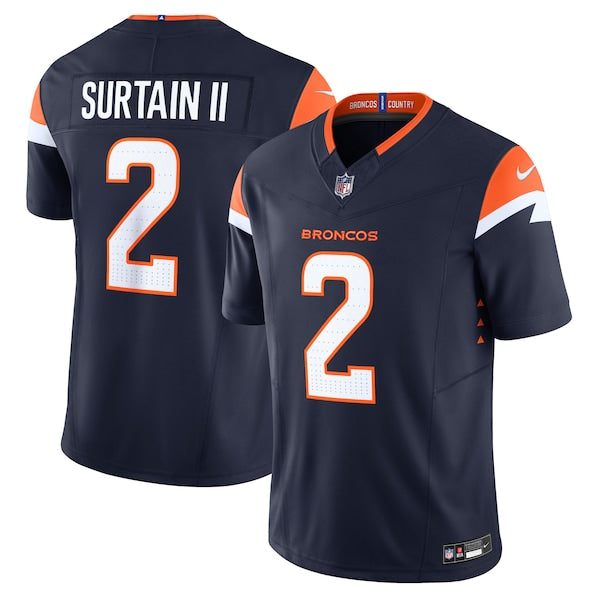 Patrick Surtain II Denver Broncos Nike Alternate Vapor F.U.S.E. Limited Jersey - Navy