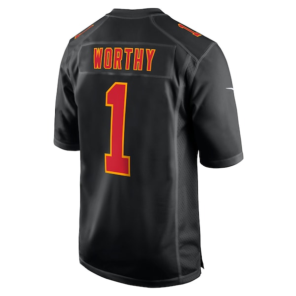 Xavier Worthy Kansas City Chiefs Nike Super Bowl LIX Fashion Game Jersey - Carbon Black