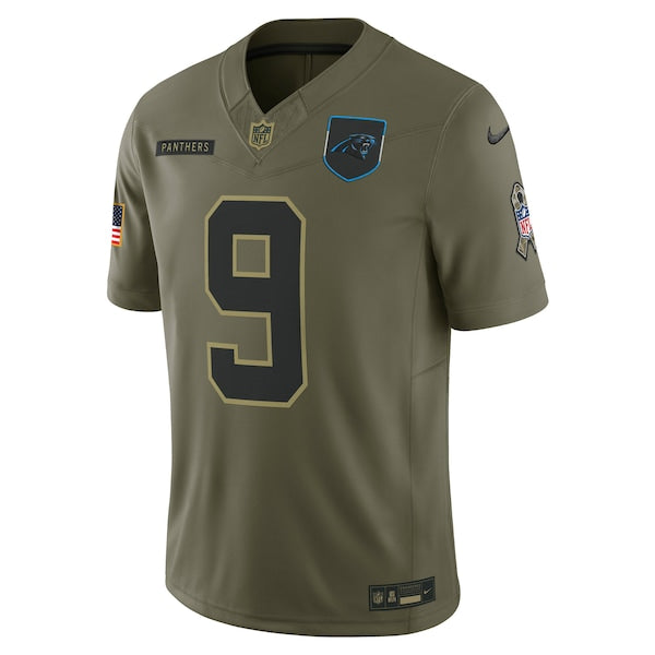 Bryce Young Carolina Panthers Nike 2025 Salute to Service Limited Jersey - Olive