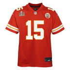 Patrick Mahomes Kansas City Chiefs Nike Youth Super Bowl LIX Game Player Jersey - Red