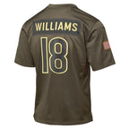 Caleb Williams Chicago Bears Nike Youth 2025 Salute to Service Game Jersey - Olive