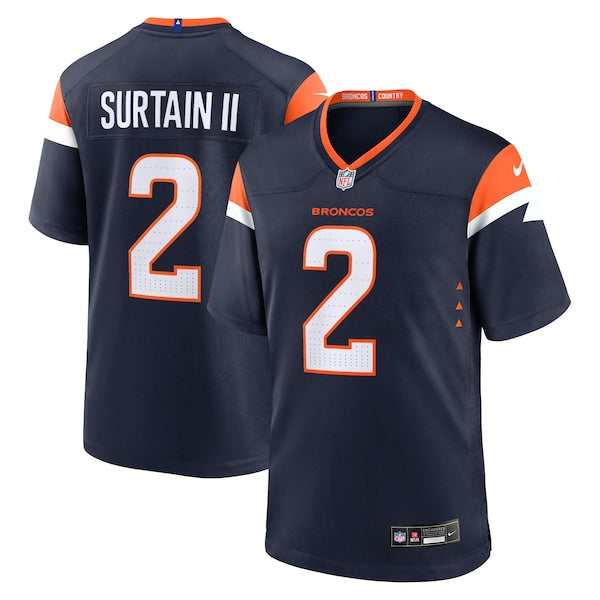 Patrick Surtain II Denver Broncos Nike Alternate Game Jersey - Navy/Orange/White
