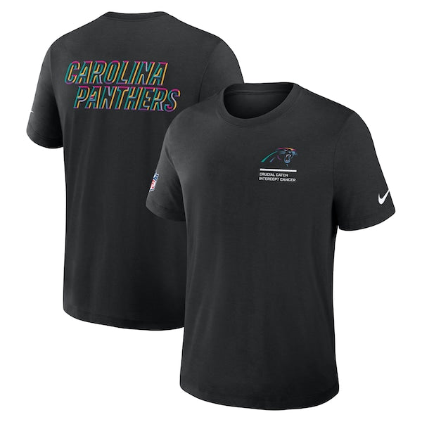 Carolina Panthers Nike 2025 NFL Crucial Catch Tri-Blend Dri-FIT T-Shirt - Black