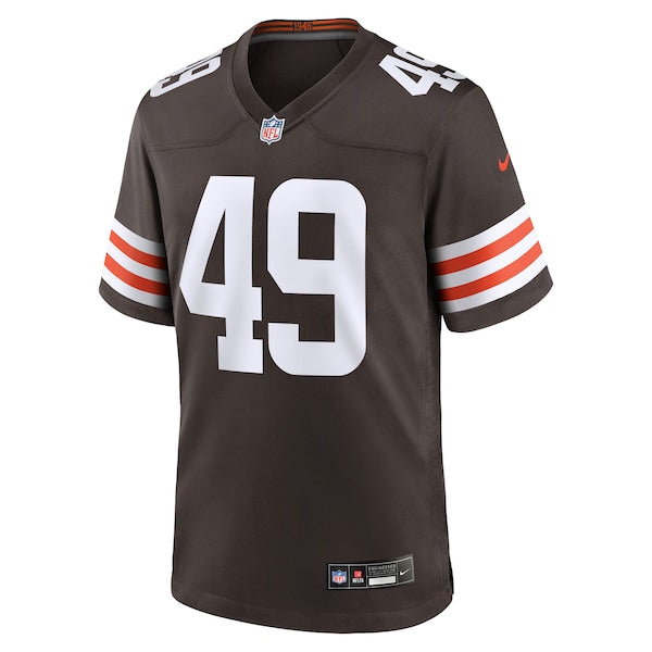 Carson Schwesinger Cleveland Browns Nike 2025 NFL Draft Game Jersey - Brown