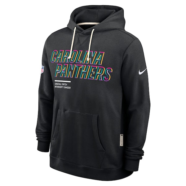 Carolina Panthers Nike 2025 NFL Crucial Catch Sideline Standard Issue Dri-FIT Hoodie - Black