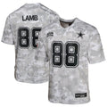 CeeDee Lamb Dallas Cowboys Nike Youth 2024 Salute to Service Game Jersey - Arctic Camo
