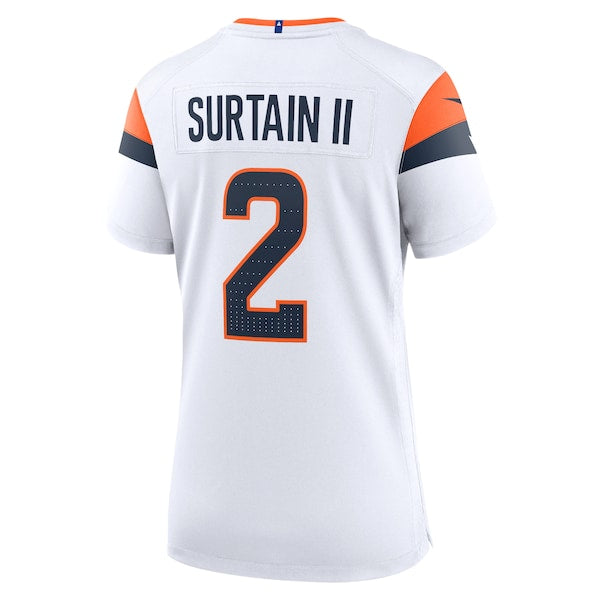 Patrick Surtain II Denver Broncos Nike Women's Game Jersey - White/Navy/Orange