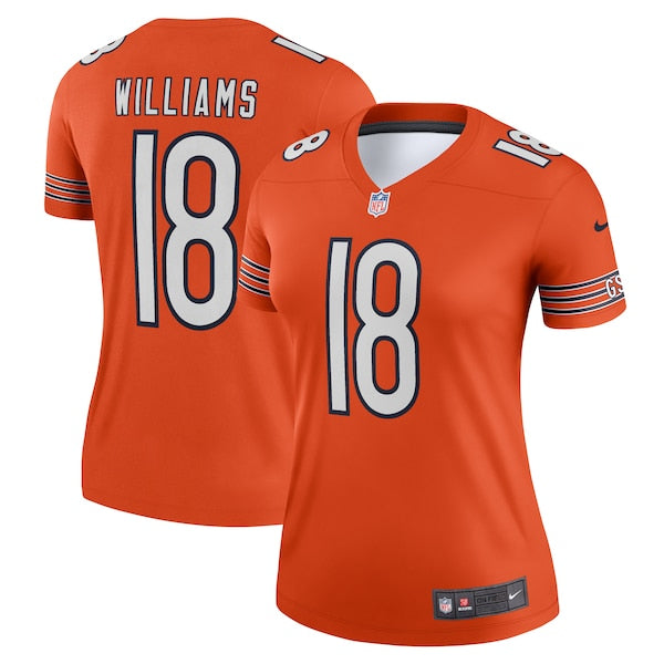 Caleb Williams Chicago Bears Nike Women's Alternate Legend Player Performance Top -  Orange/Navy