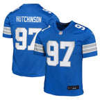 Aidan Hutchinson Detroit Lions Nike Youth Team Player Game Jersey - Blue