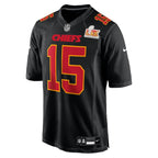 Patrick Mahomes Kansas City Chiefs Nike Super Bowl LIX Fashion Game Jersey - Carbon Black/White