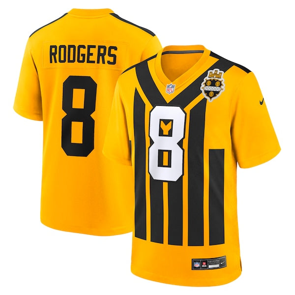 Aaron Rodgers Pittsburgh Steelers Nike Alternate 1933 Throwback Game Jersey - Gold/Black