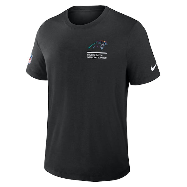 Carolina Panthers Nike 2025 NFL Crucial Catch Tri-Blend Dri-FIT T-Shirt - Black