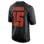 Patrick Mahomes Kansas City Chiefs Nike Super Bowl LIX Fashion Game Jersey - Carbon Black/White