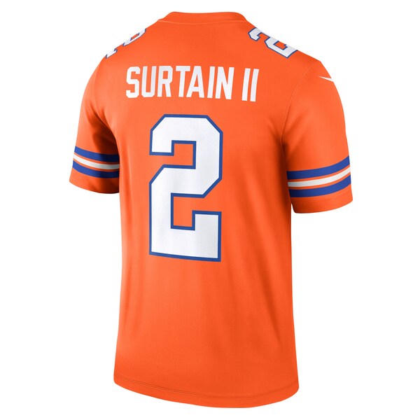 Patrick Surtain II Denver Broncos Nike Mile High Collection 1977 Throwback Player Legend Jersey - Orange