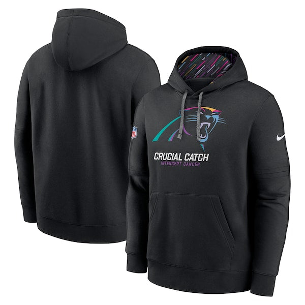 Carolina Panthers Nike 2024 NFL Crucial Catch Club Pullover Hoodie - Black
